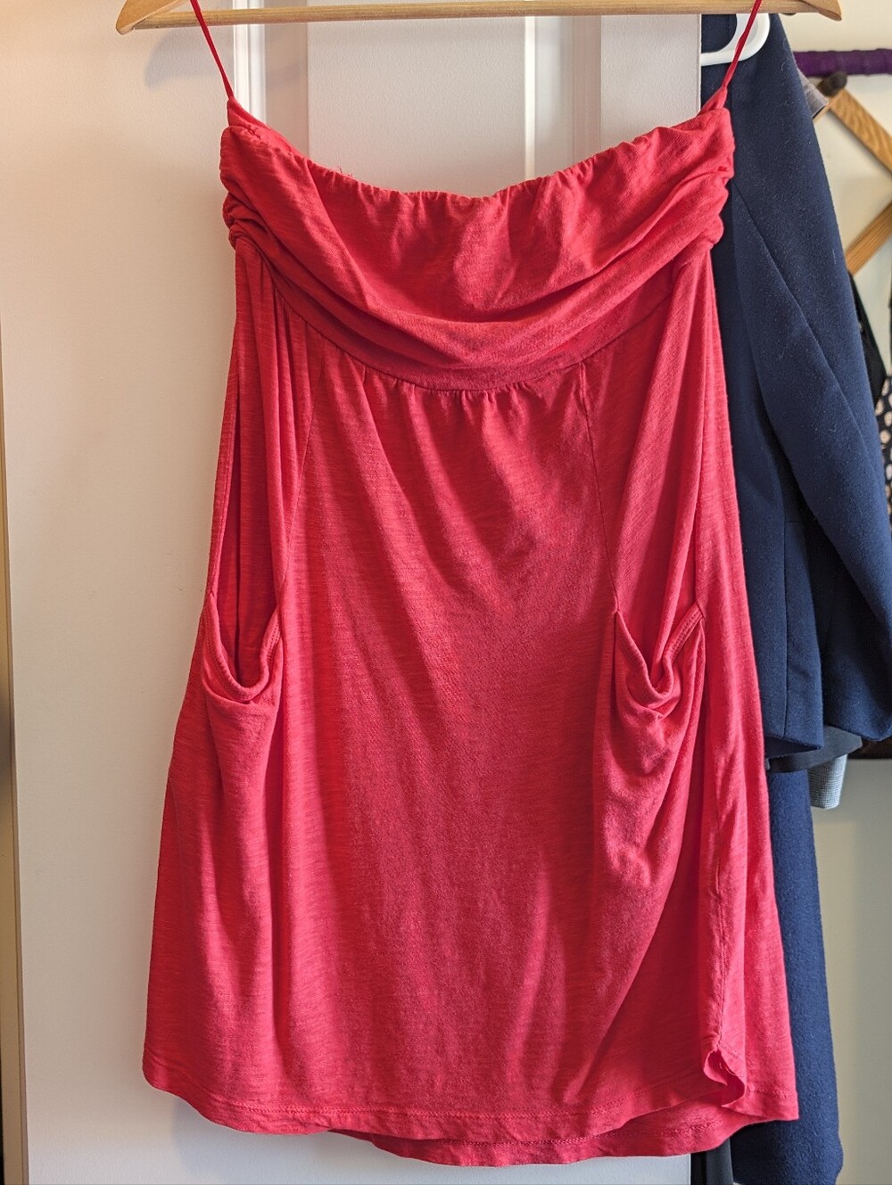 Express Red Spaghetti Strap Draped Camisole